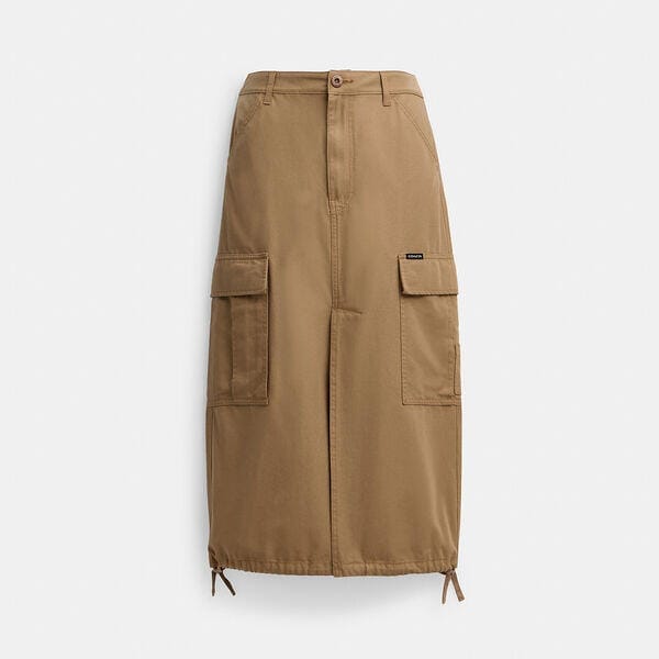 Fashion 4 Coach Cargo Maxi Skirt In Organic Cotton