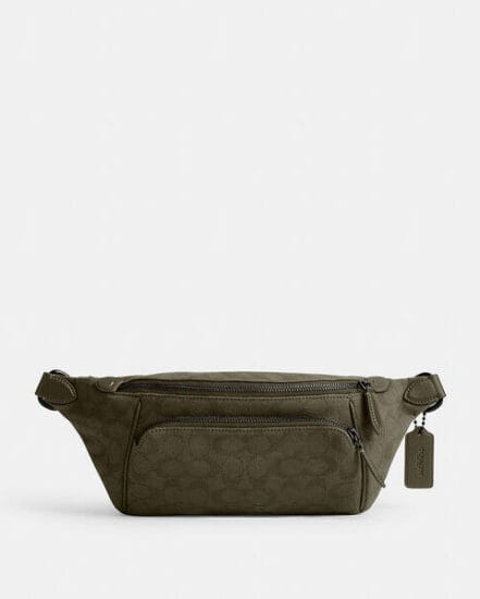 Fashion 4 Coach League Belt Bag In Signature Canvas Jacquard