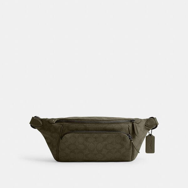 Fashion 4 Coach League Belt Bag In Signature Canvas Jacquard