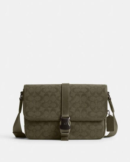 Fashion 4 Coach League Messenger Bag In Signature Canvas Jacquard