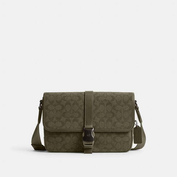 Fashion 4 Coach League Messenger Bag In Signature Canvas Jacquard