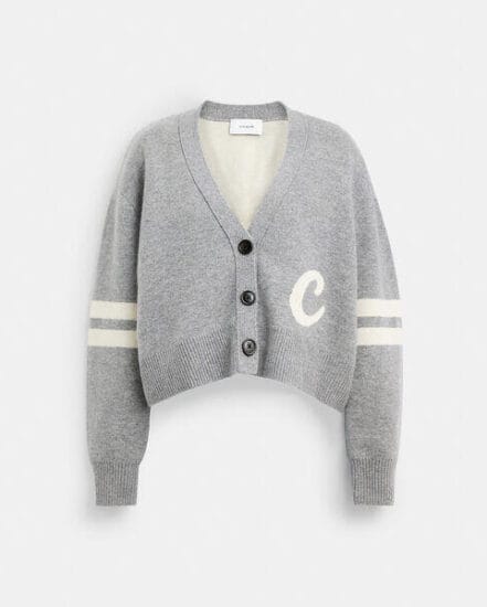 Fashion 4 Coach Signature Script Cropped Cardigan