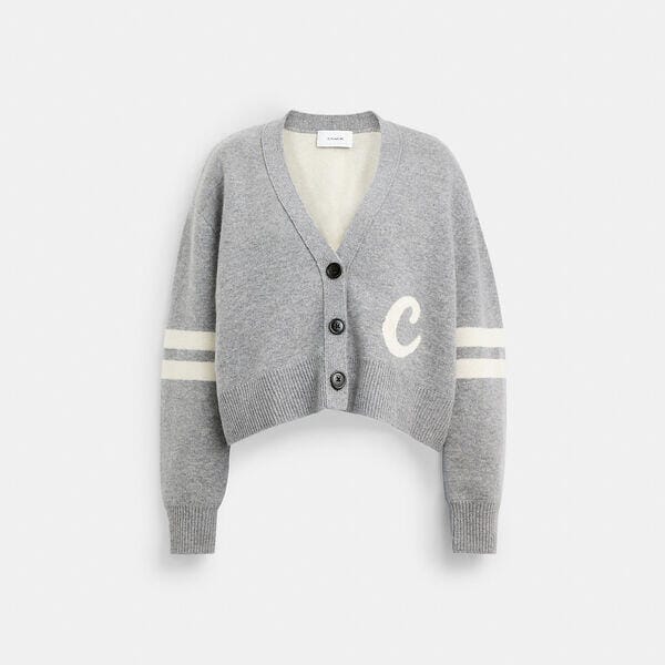 Fashion 4 Coach Signature Script Cropped Cardigan