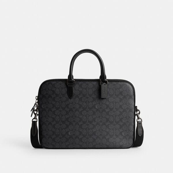 Fashion 4 Coach Gotham Slim Briefcase In Signature Canvas