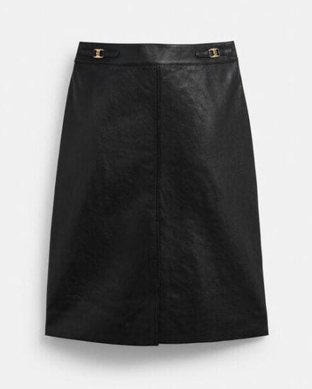 Fashion 4 Coach Heritage C Leather Skirt