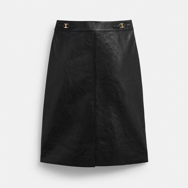 Fashion 4 Coach Heritage C Leather Skirt