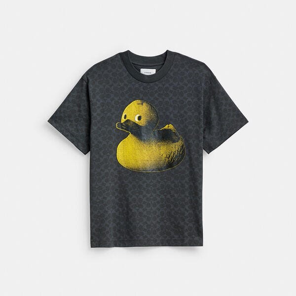 Fashion 4 Coach Signature Duck Relaxed T-Shirt In Organic Cotton