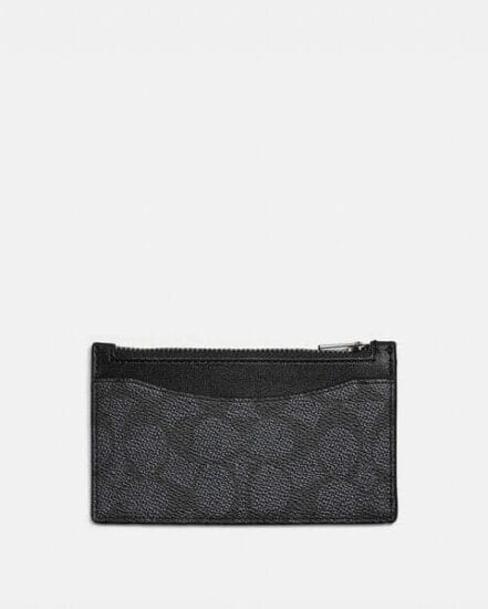 Fashion 4 Coach Zip Card Case In Signature Canvas