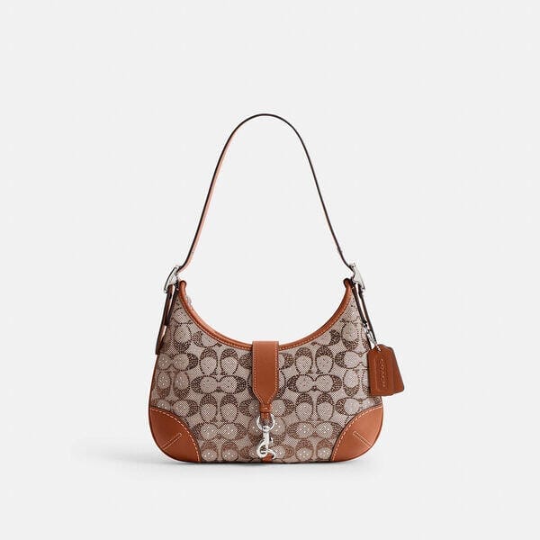 Fashion 4 Coach Hamptons Hobo Bag In Crystal Signature Jacquard