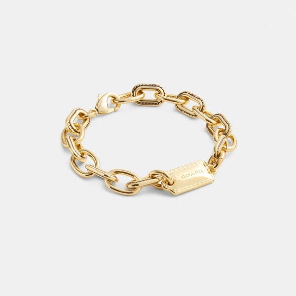 Fashion 4 Coach Stitched Chain Link Bracelet