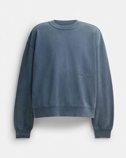 Fashion 4 Coach Garment Dye Crewneck Sweatshirt