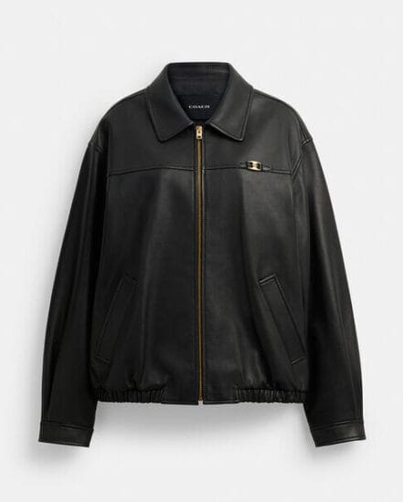 Fashion 4 Coach Heritage C Plaque Oversized Leather Jacket