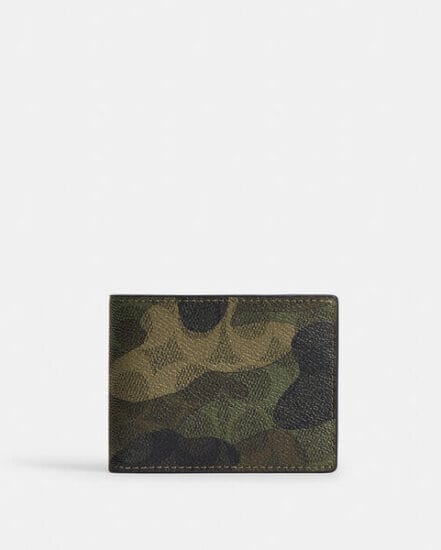 Fashion 4 Coach Slim Billfold Wallet In Signature Camo Print