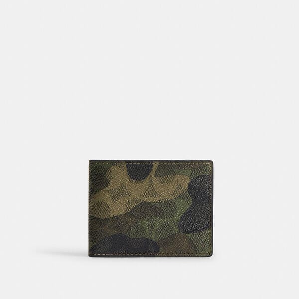 Fashion 4 Coach Slim Billfold Wallet In Signature Camo Print