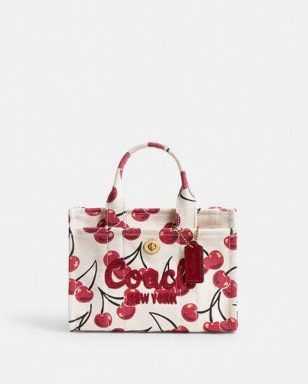 Fashion 4 Coach Cargo Tote Bag 20 With Cherry Print