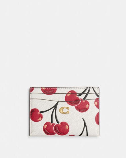 Fashion 4 Coach Essential Card Case With Cherry Print