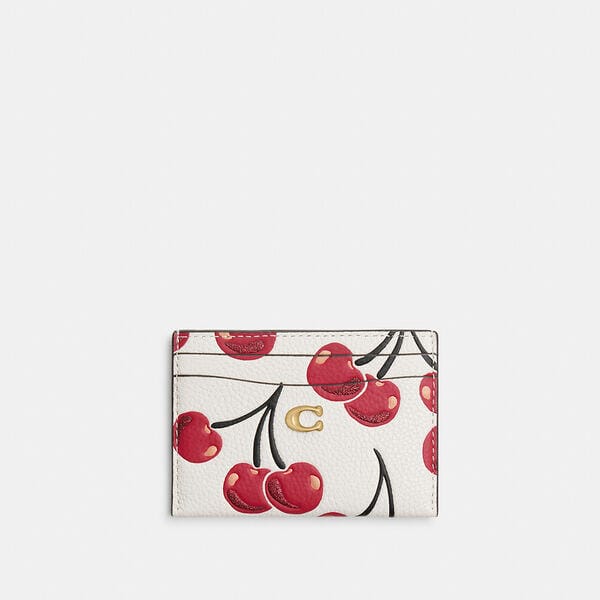 Fashion 4 Coach Essential Card Case With Cherry Print