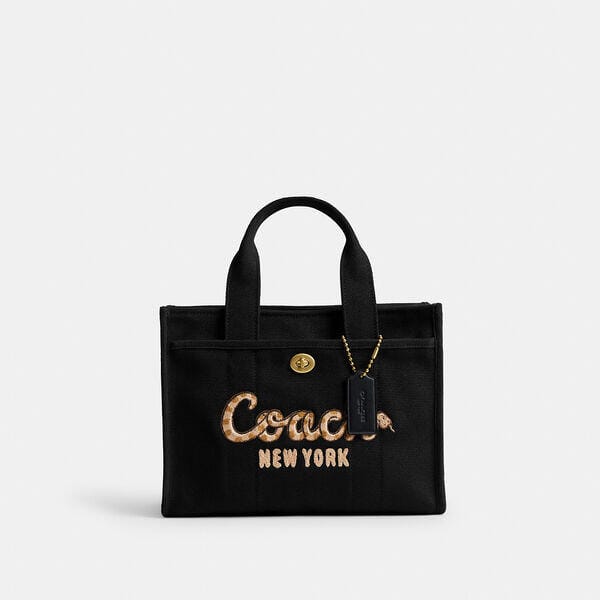 Fashion 4 Coach New Year Cargo Tote Bag 26 With Coach Snake Script