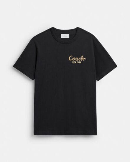 Fashion 4 Coach New Year Coach Snake Script T-Shirt In Organic Cotton