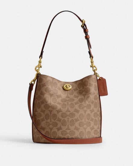 Fashion 4 Coach Willow Soft Bucket Bag 19 In Signature Canvas