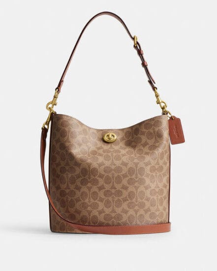 Fashion 4 Coach Willow Soft Bucket Bag In Signature Canvas