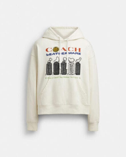 Fashion 4 Coach Relaxed Collage Hoodie In Organic Cotton