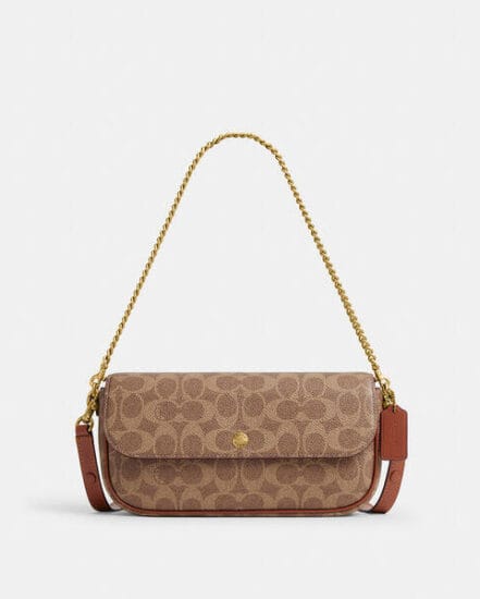 Fashion 4 Coach Brook Flap Chain Bag In Signature Canvas