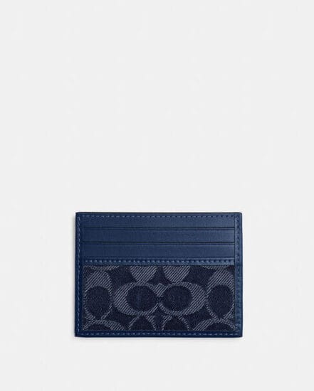 Fashion 4 Coach Card Case In Signature Denim