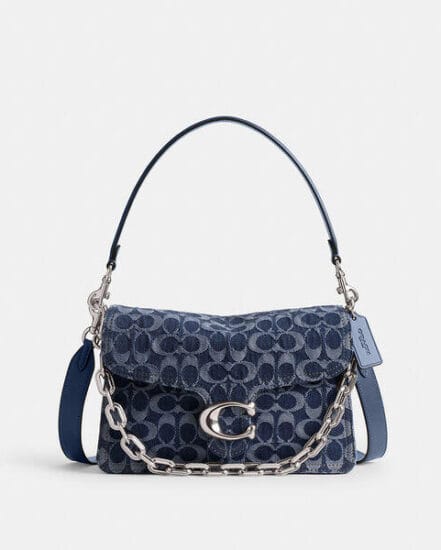 Fashion 4 Coach Chain Tabby Shoulder Bag In Signature Denim