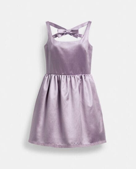 Fashion 4 Coach Cross Neck Satin Mini Dress