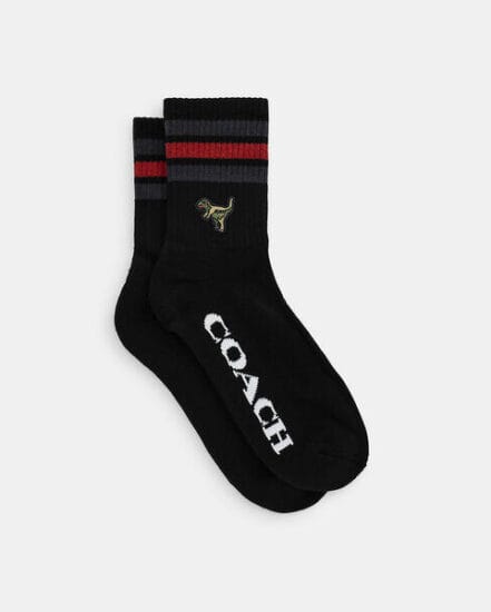 Fashion 4 Coach Sport Quarter Crew Socks