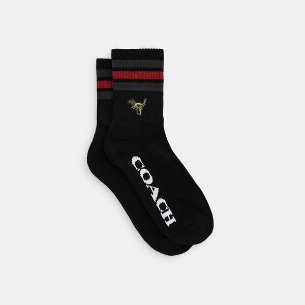 Fashion 4 Coach Sport Quarter Crew Socks