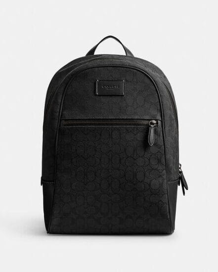 Fashion 4 Coach Theo Backpack In Signature Jacquard