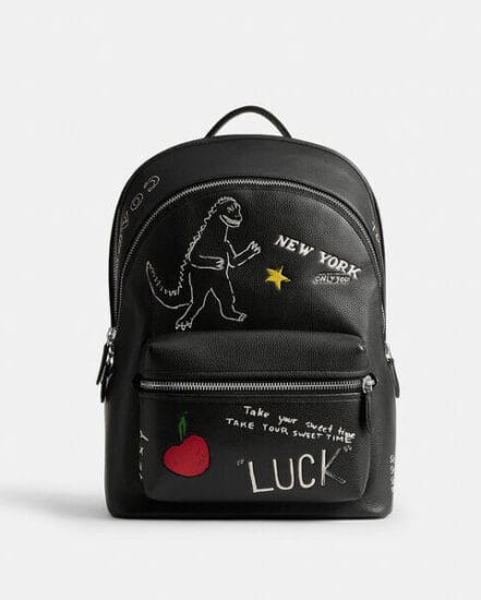Fashion 4 Coach Charter Backpack With Sketch Print