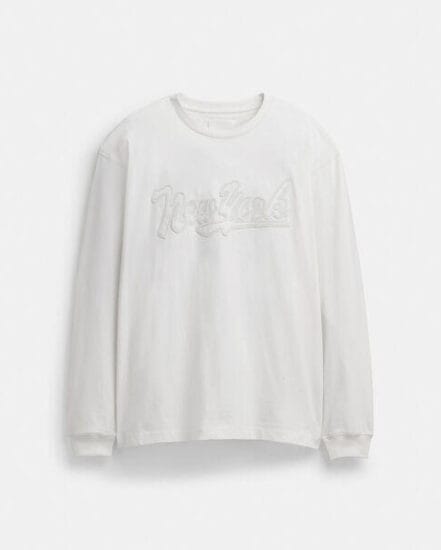 Fashion 4 Coach New York Long Sleeve T-Shirt In Organic Cotton
