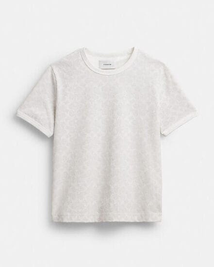Fashion 4 Coach Signature Ringer T-Shirt In Organic Cotton