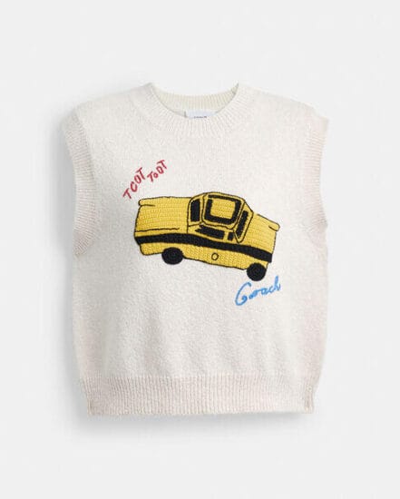 Fashion 4 Coach Sketch Print Sweater Vest