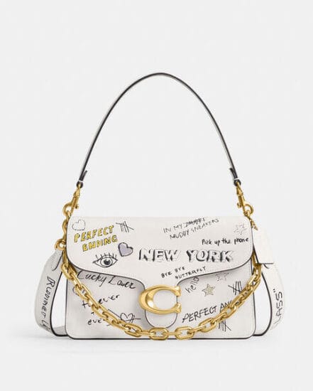 Fashion 4 Coach Chain Tabby Shoulder Bag With Sketch Print