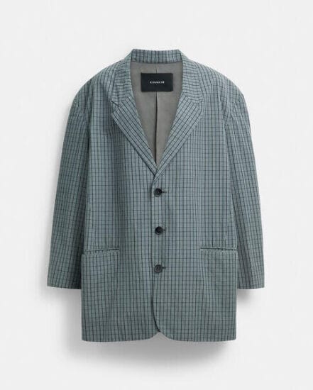 Fashion 4 Coach Single Breasted Patterned Blazer