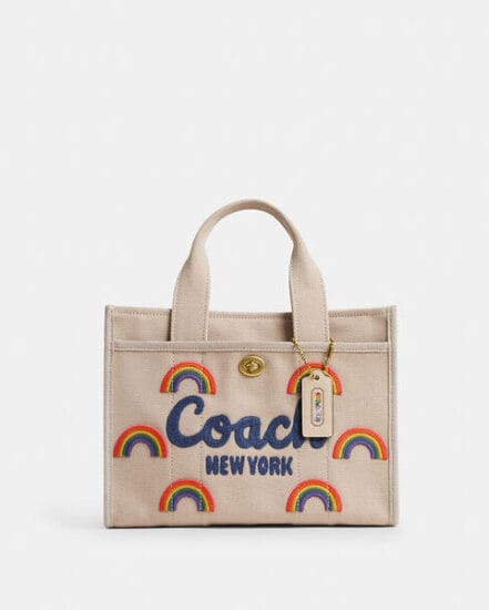 Fashion 4 Coach Cargo Tote Bag 26 With Rainbow