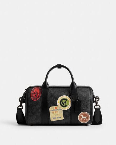 Fashion 4 Coach Gotham Duffle Bag 24 In Signature Canvas With Patches