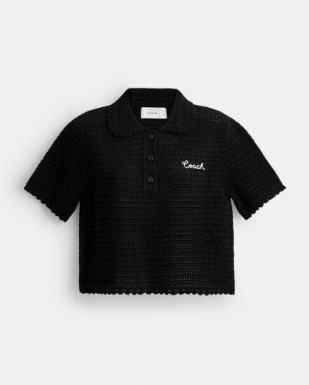 Fashion 4 Coach Knit Cropped Polo