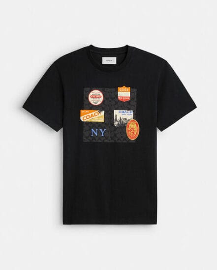 Fashion 4 Coach Patch Signature T-Shirt In Organic Cotton