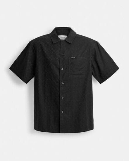 Fashion 4 Coach Signature Jacquard Camp Shirt