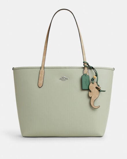 Fashion 4 Coach City Tote Bag With Seahorse Charm