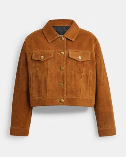Fashion 4 Coach Cropped Suede Jacket