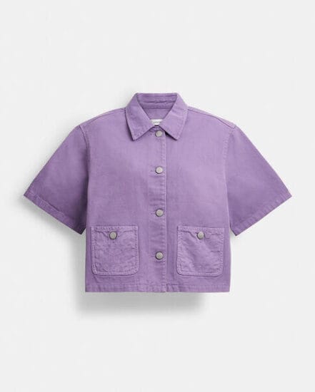 Fashion 4 Coach Denim Short Sleeve Top