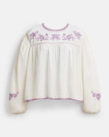 Fashion 4 Coach Floral Embroidered Blouse