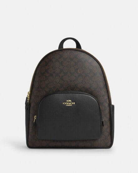 Fashion 4 Coach Large Court Backpack In Signature Canvas