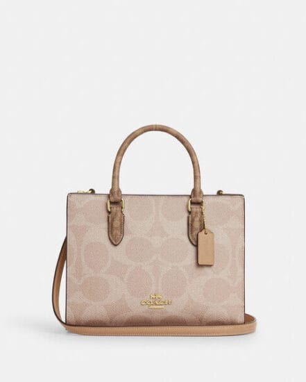 Fashion 4 Coach Maggie Small Tote Bag In Blocked Signature Canvas